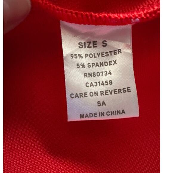 NWT Mew Mews Milada Bow Bandage Split Dress in Red Small - Picture 9 of 9